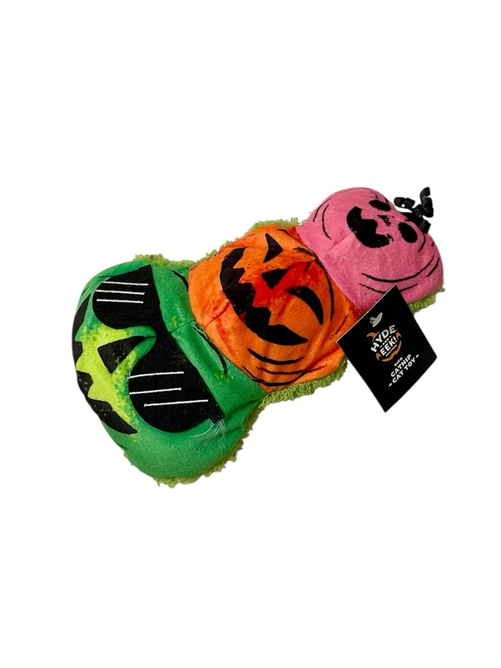Hyde and EEK! Halloween Retro Stacked Pumpkins Kicker Plush Cat Toy